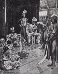 Sir James Brooke negocjuje traktat z sułtanem Brunei o założeniu kolonii brytyjskiej na Borneo