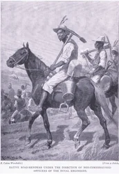 Rdzenni zarządcy dróg, z After Pretoria: The Guerilla War, wydanej przez Harmsworth Bros Limited, 1901