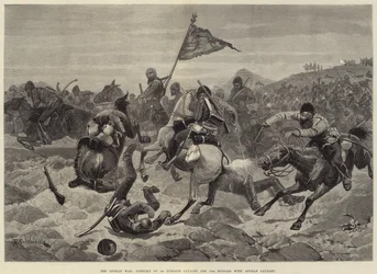 Wojna afgańska, starcie 1. pendżabskiej kawalerii i 15. huzarów z kawalerią afgańską