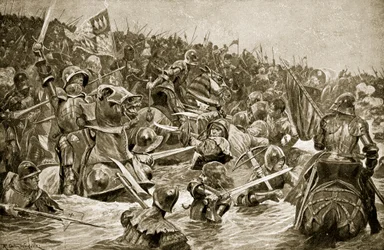 Bitwa pod Towton, ilustracja z "Hutchinson