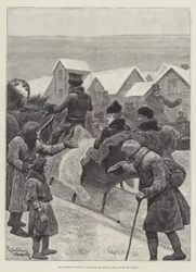 Głód w Rosji, chłopi żebrzący w miastach Kazania