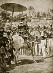Poddanie Rangunu Brytyjczykom, 1824, ilustracja z „Hutchinson