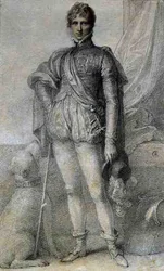 Charles, 4. hrabia Harrington (czarny ołów zabarwiony akwarelą)