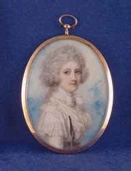 Elżbieta (1750-88) hrabina Hopetoun, 1789 (wc i gwasz na kości słoniowej)