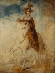 Portret konny damy, podobno Lady Elizabeth Foster (olej na desce)