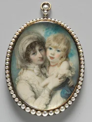 Portret Katarzyny Clemens i jej syna, John Marcus Clemens, c. 1800.