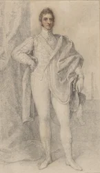 Portret Jerzego, 5. księcia Marlborough, z Blenheim w oddali, 1817-21.