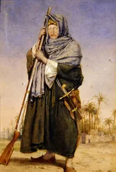 Portret sir Thomasa Phillipsa w stroju arabskim (akwarela na papierze)