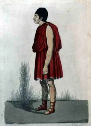 Pan Kean jako Lucjusz Junius w „Brutusie”, wyd. autorstwa Thomasa McLeana