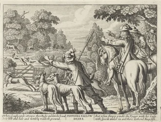 Herten nagejaagd drzwi jachthonden Coursing Fallow Deere (tytuł na obiekcie) Jachtpartijen (tytuł serii) Kilka sposobów polowania, łowienia ryb i wędkowania, według angielskiej manier (tytuł serii)