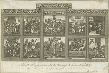 Lichfield - Starożytny ołtarz-Ołtarz: grawerowanie, bd [ok. 1785] (druk)