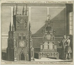 Lichfield - Muzyczny Ołtarz-Zegar: grawerowanie