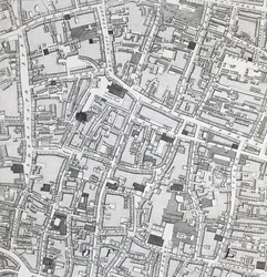 Mapa ulic Londynu wokół Guildhall, c.1795 (druk)