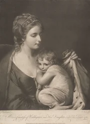 Maria, hrabina Waldegrave, i jej córka Lady Elizabeth Laura