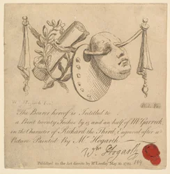 Maska i paleta, 1781.