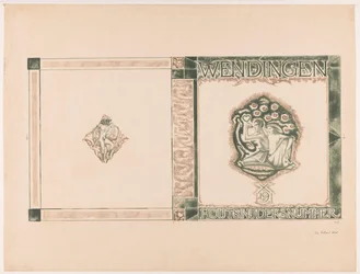 Projekt okładki dla: Wendingen, wydanie Woodcarvers, 1919