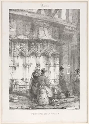 Pozostałości architektoniczne i fragmenty: Rouen - Fontaine de la Crosse, 1827.