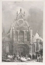 Malownicze i romantyczne wycieczki po Starej Francji, Franche-Compté: Front Kościoła w Brou , 1825.