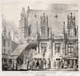 Rouen: Wejście do Salle des Pas Perdus, Palais du Justice, 1824.