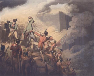 Badajoz, 6 kwietnia 1812, z „Zwycięstwa księcia Wellington”, sztych. T. Fielding, wyd. 1819 (patrz 115640)