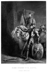 Król Henryk V 1387-14220, przed Harfleur, XIX wiek.