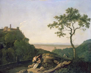 Widok na Tivoli (olej na płótnie)