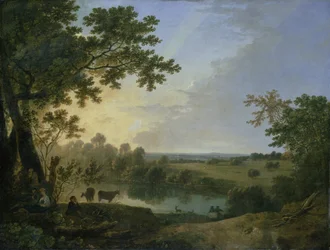 Widok na Windsor Great Park, początek lat 60. XVII wieku (olej na płótnie)