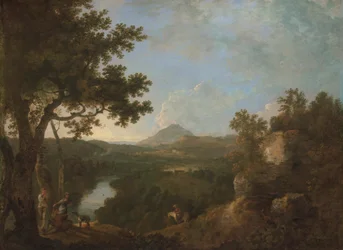 Widok w pobliżu Wynnstay, siedziby Sir Watkina Williamsa-Wynna, czwartego Bt.