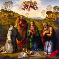 Dziewica z Dzieciątkiem i świętymi Franciszkiem i Hieronimem, 1510s.