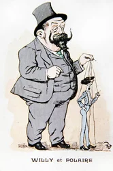 Willy i Polaire, początek XX wieku (litografia barwna)
