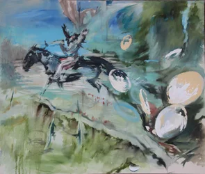 Przerwa kaskaderska, 2015 (akwarela)