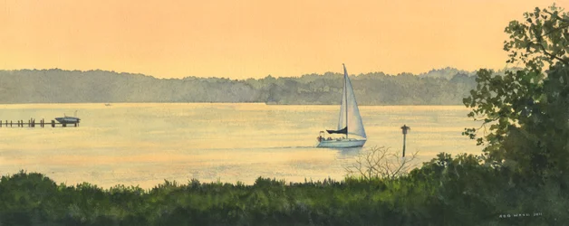 Late Summer Sail, 2011 (akwarela na papierze)