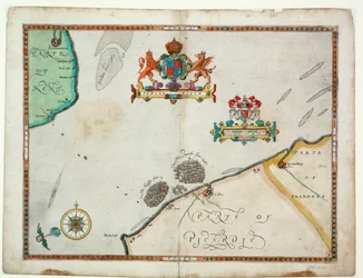 Z Dover do Sandwich i z Blacknerse do Gravelines - Hiszpańska Armada i angielska flota u wybrzeży Calais, ok. 1590 r. (rękopis)