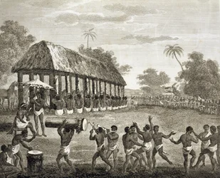 Victims for Sacrifice, płyta 130 z "The History of Dahomey" Archibalda Dalzela, rytowana przez Francisa Cheshama (1749-1806) pub. 1793 (rycina)
