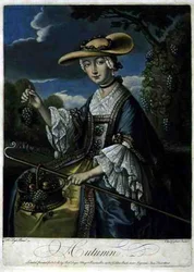 Jesień, grawerowane przez C. Corbutt (Richard Purcell) (fl.1746-66), wyd. Robert Sayer, c.1760 (rycina mezzotinta) (patrz także 125559-61)