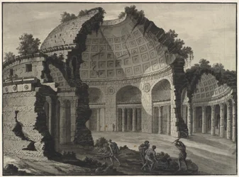 Fantazja architektoniczna ruin antycznej rotundy