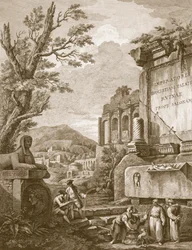 Pl. I z „Ruiny Pałacu Cesarza Dioklecjana w Spalatro w Dalmacji”, wyd. 1764.