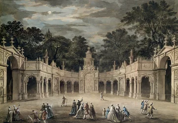 Iluminacje w Buckingham House na urodziny króla Jerzego III, 4 czerwca 1783 (pióro i toaleta)