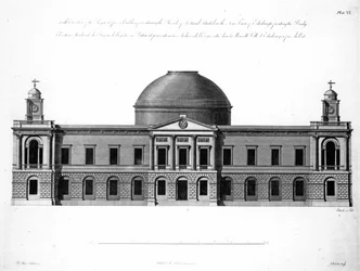South Elevation of Register House, Edynburg, grawerowane przez J. Robertsa, 1773