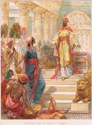 Ilustracja z „Opowieści biblijnych” Ernesta Nistera, ok. 1910 (kolor lito)
