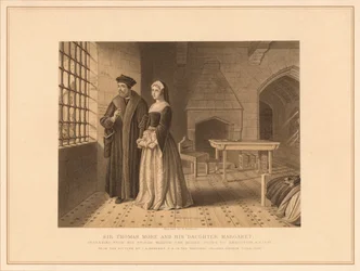 Sir Thomas More i jego córka Margaret, 1878