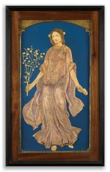 Flora (relief gipsowy, kolorowany i złocony)