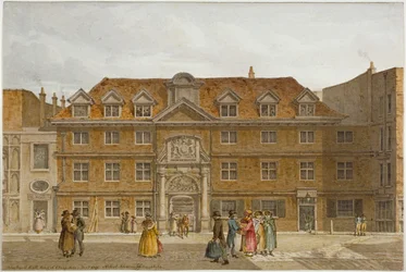 Widok Blackwell Hall na King Street, City of London, 1819.