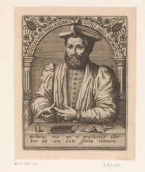 Portret Guillaume Philandrier Guilelmus Philander Castili oneus architectus (tytuł na obiekcie) Seria portretów uczonych XV i XVI wieku (tytuł serii)