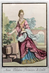 Anne Palatine, Princess of Conde (Anne de Baviere (1648-1723) (Anne Henriette Julie de Baviere) (Anne Henriette of Bavaria) (Anna del Palatinato) - grawerowanie przez Roberta Bonnarta -