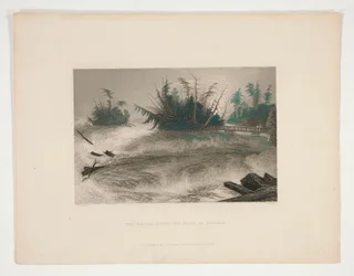 Rapids nad wodospadem Niagara, ilustracja dla Nathaniela Parkera Willisa