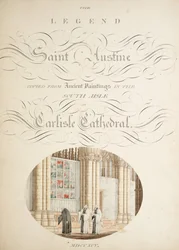 Pani New Coll 380, f9r. Starożytności katedry św. Marii w Carlisle, rys. Robert Carlile, 1795 (pióro i atrament i toaleta na papierze)