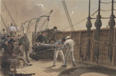 Splot kabla po pierwszym wypadku na pokładzie Great Eastern, 25 lipca 1865, 1865-66.