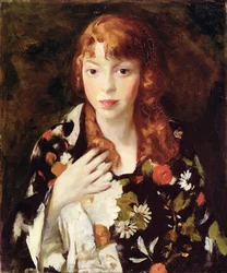 Edna Smith w japońskim opakowaniu, ok. 1915 r. (olej na płótnie)