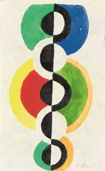 Rytm, ok. 1932 (gwasz, akwarela i pędzel i tusz na japońskim papierze perłowym)